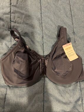 NWT Warners 44d  gray Satin Underwire Full Coverage Bra